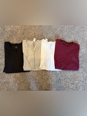 Calvin Klein Essentials Shirt Bundle - Black, Gray, White, Burgundy